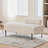 Upholstered Bench With Metal Legs And Adjustable Back-62484558