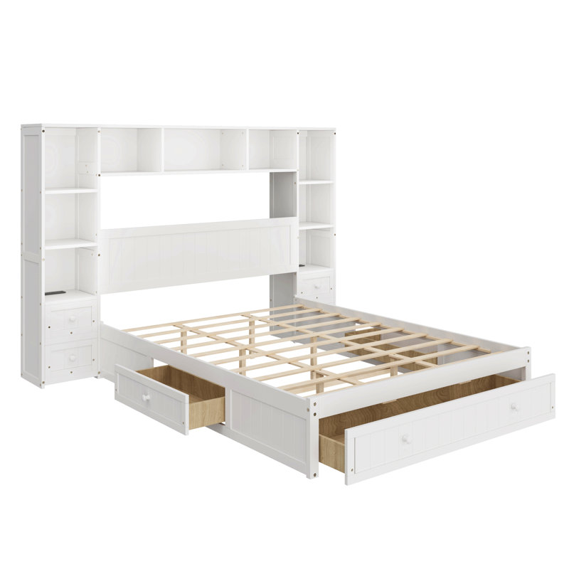 Lit plateforme Pine Wood, Queen