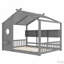 Lit sur pied avec tablette de rangement-118019900-118019898