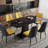 Sindia Rectangular 63'' L x 35.4'' W Restaurant Dining Set-645394716-645394663-619532817