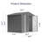8 ft. L 6 ft. D Metal storage with frame and lockable door-105300092