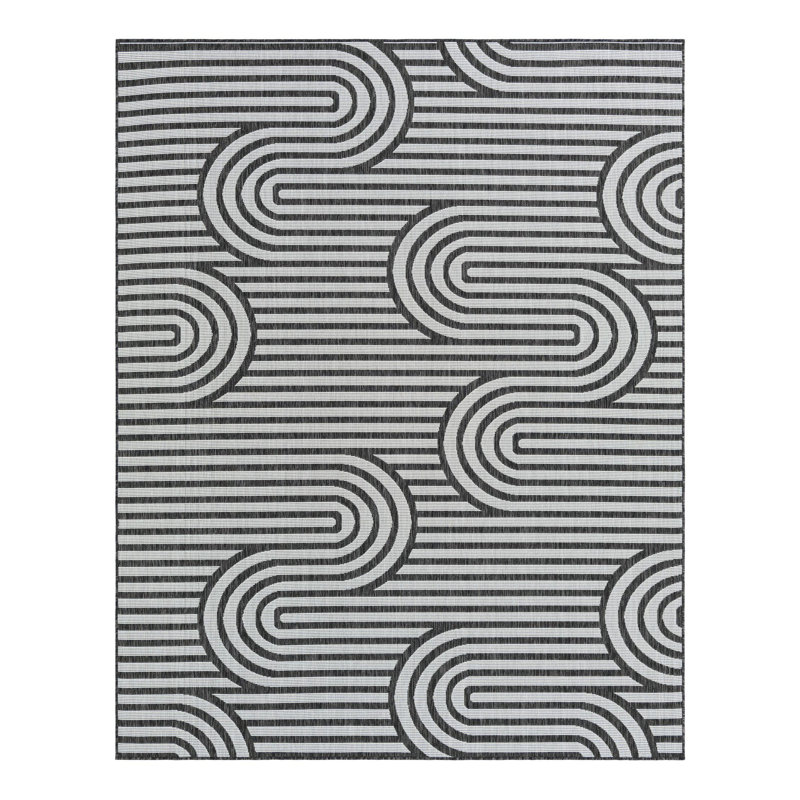 Tapis intérieur / extérieur d'extérieur moderne, Rectangle 7 pi 10 po x 10 pi