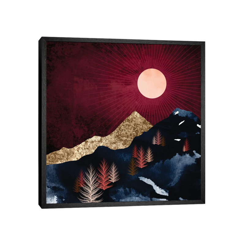 Autumn Night - Print on Canvas, Black Framed, 45.72 cm H x 45.72 cm W