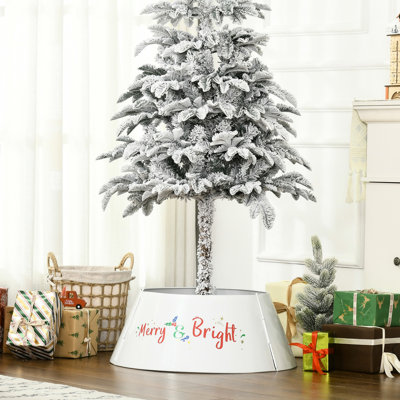 26" Christmas Tree Collar - White For Stand Cover Decor Gorgeous