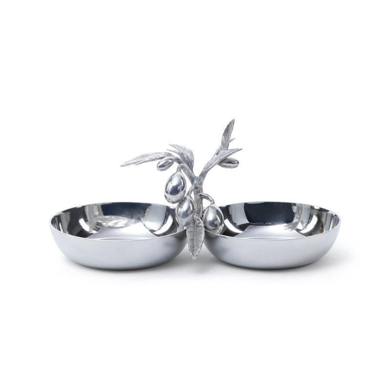 St. Anton Pewter Double Condiment Set