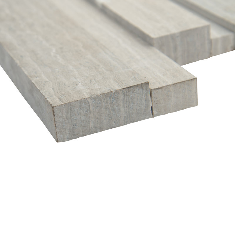 Stonecrest 6 in. x 18 in. Honed Marble Ledger Corner Wall Tile, Cindero