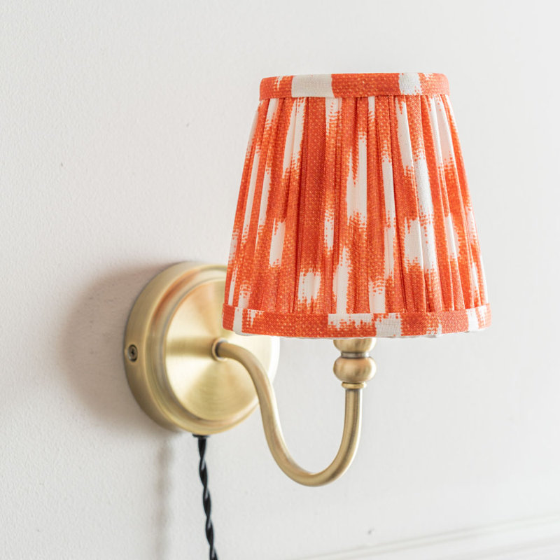 Ensor Plug-in Swing Arm Sconce, Orange, No