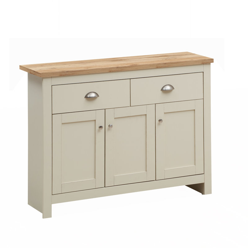 Aquitaine 112cm W 2 - Drawer Chest of Drawers, Cream/Oak