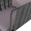  2 fauteuils d'extérieur en osier 2 pièces, coussins gris avec structure en métal robuste, sièges de patio élégants et confortables pour les espaces de jardin, de balcon ou de piscine