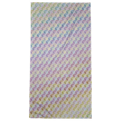 Serviette de plage cube en arc-en-ciel katelyn elizabeth