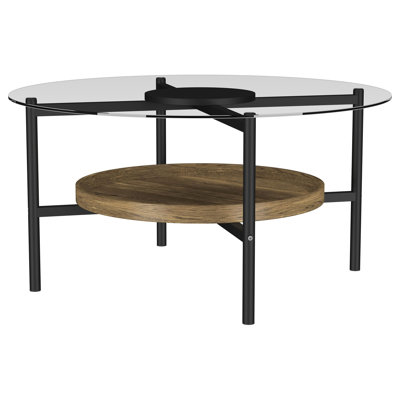 Quantasha Glass Top Coffee Table