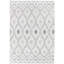 Tapis blanc / bleu marine à poils longs Galien