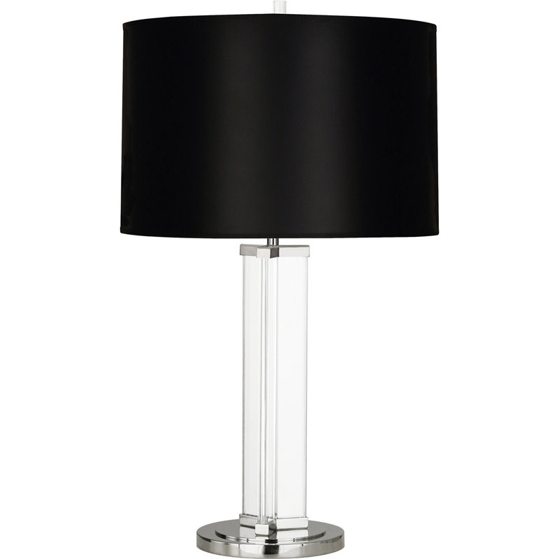 Lampe de table 29,25 po Fineas, Peinture en noir, Nickel poli