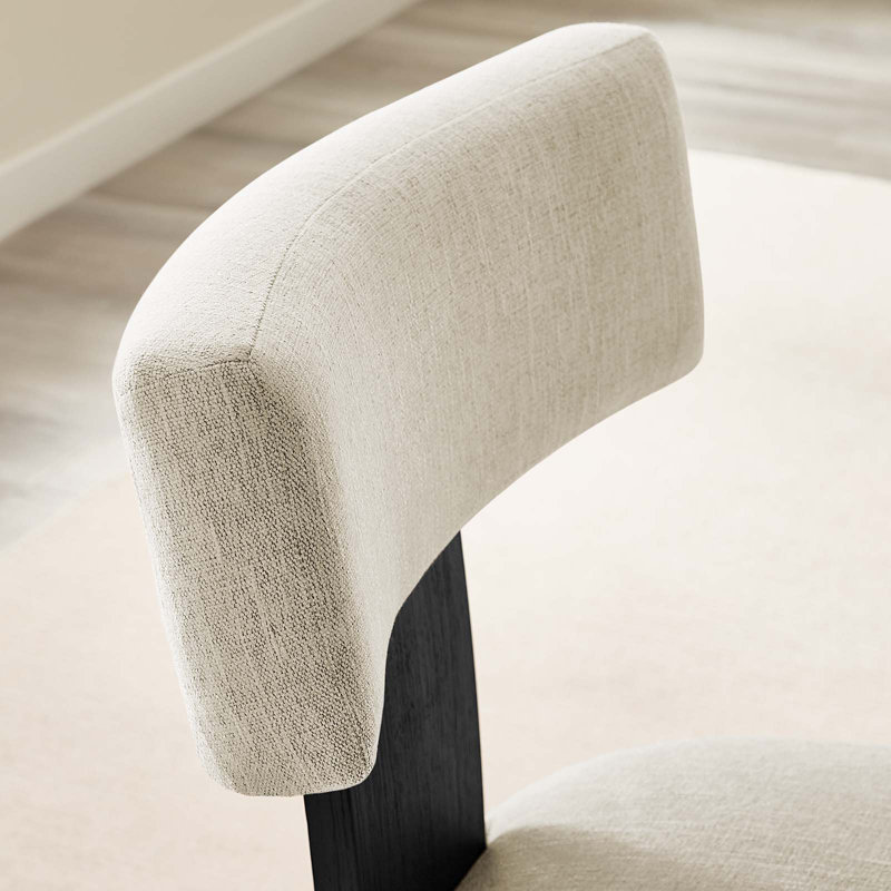 Chaise d'appoint Modway Nalani, Noir, Ivoire