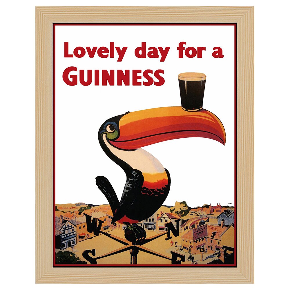 Leinwandbild Vintage Werbeplakat Lovely Day For A Guinness