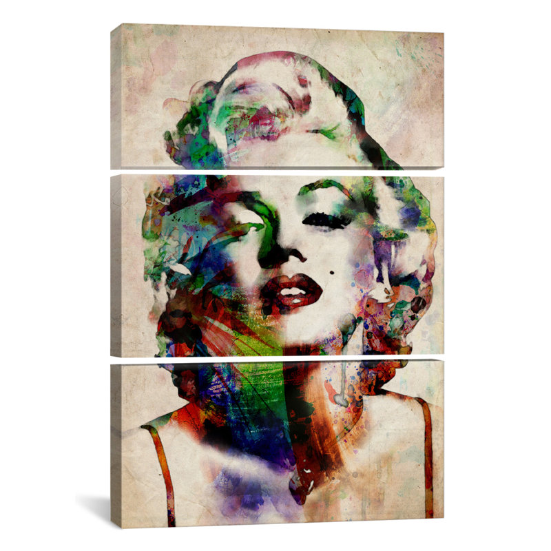 « aquarelle marilyn monroe », impression sur toile, H 90 po x l 60 po x P 1,5 po