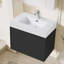 Lavabo intégré à surface solide SANS drain et robinet, couleur blanc brillant