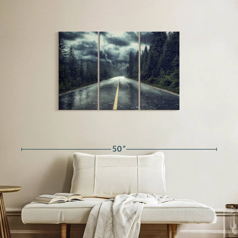 Mehar Stormy Road Home, 24" H x 38" W
