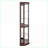 Cabinets Dark Cherry Corner Curio with Lights Adjustable Shelves 69.84"H x15.31"W x15.31"D | Traditional | Living Room