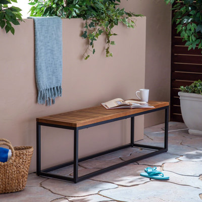 BANC EN BOIS ET MÉTAL JECO INDUSTRIAL