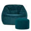 Natalia Corduroy Armchair Bean Bag and Round Footstool-63657274