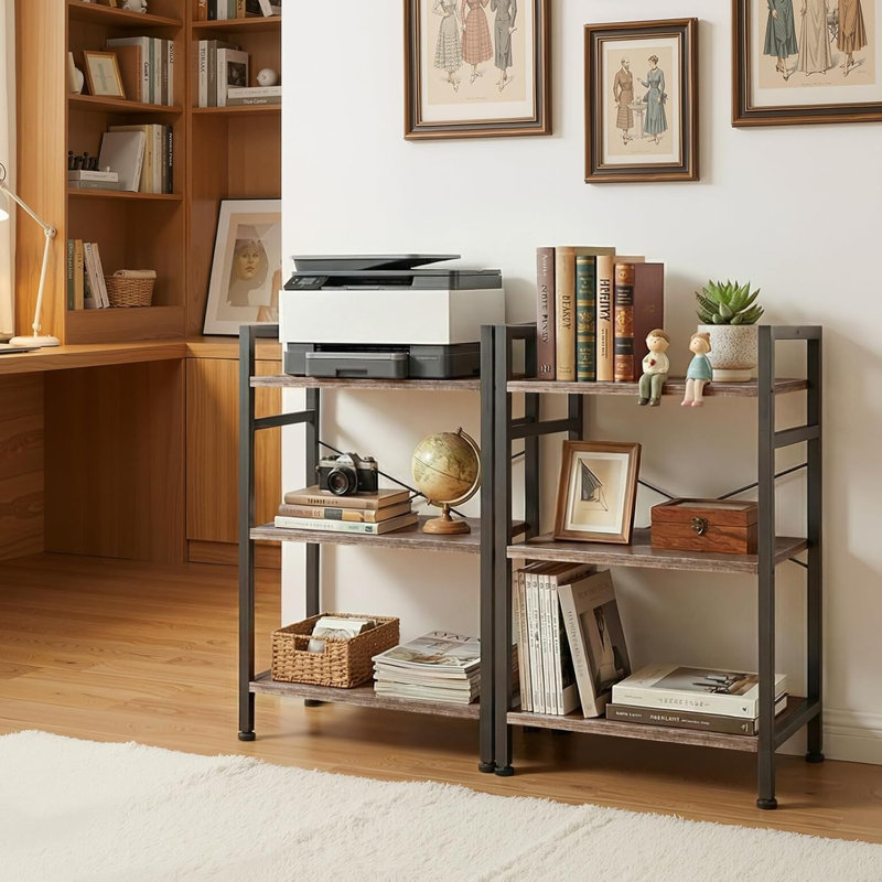 3 Tiers Bookshelf, Classical Book Shelf, Tall Display Shelves In Living Room/Home/Office, Storage Organizer For Cds/Books/Movies