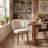 20.1" Extra Wide Upholstered Dining Chair, Side Chair with High Wingback, Armless Vanity Chair With Solid Wood Legs For Dining Living Room Vanity Office, Beige, Set of 6-68710396-68710391