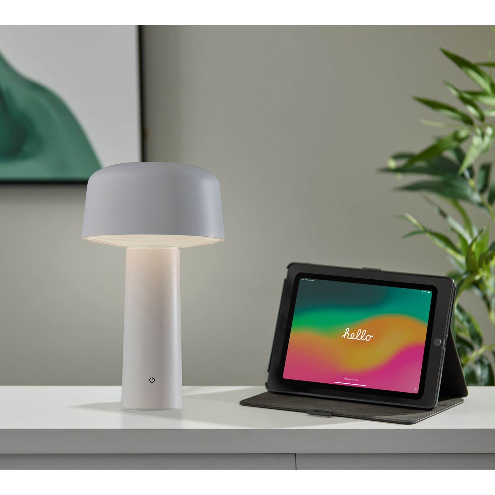 Lenny LED Cordless Table Lamp, White