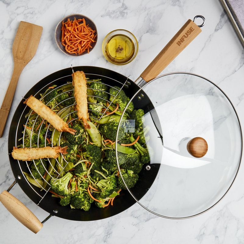 Ensemble de wok en acier au carbone antiadhésif 4 pièces Infuse