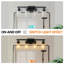 Luminaire de meuble-lavabo moderne 24 po à 4 lumières 24 po, applique murale industrielle avec abat-jour en verre transparent pour miroir, salle de bain, chambre à coucher et couloir (sans ampoules)-277700750-277700753-277700743