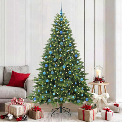 Artificial Christmas Tree with 300 LEDs Green PE and PVC