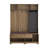 Multi-purpose Hallway Hall Tree with Removable Linen Cushioned Entryway Bench, Coat Rack, Storage Shelves, and DIY Pegboard,for Hallways, Living Room, Brown-929145940