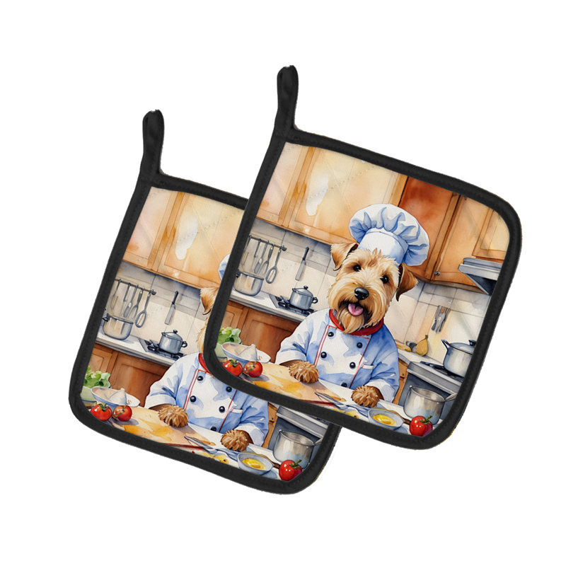 Ensemble de poignées en polyester Caroline's Treasures The Dog Chef