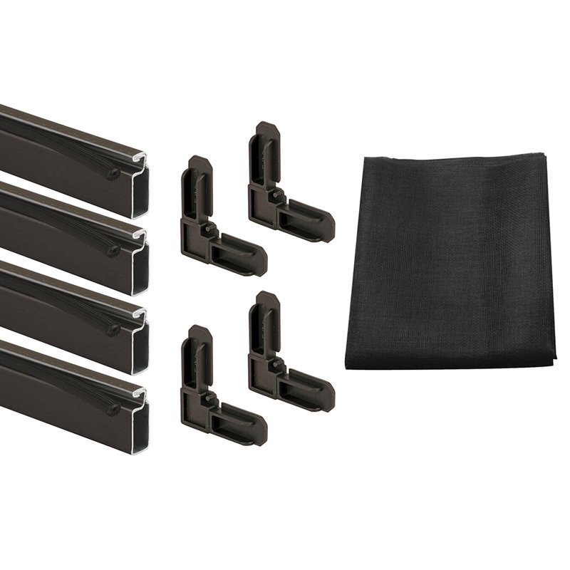 Prime-Line Screen Frame Kit, Aluminum (1 Kit), 3" H x 3.75" W x 40.5" D, Bronze
