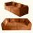 Boneless Compressed Memory Foam Sofa With Rectangular Pillow 2-Seater Lounger Daybed-1659417412
