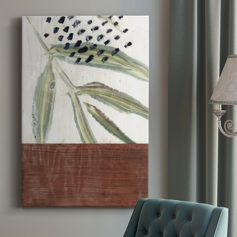 " Ceramic Leaves I " Painting Print, 12" W x 18" H x 1" D