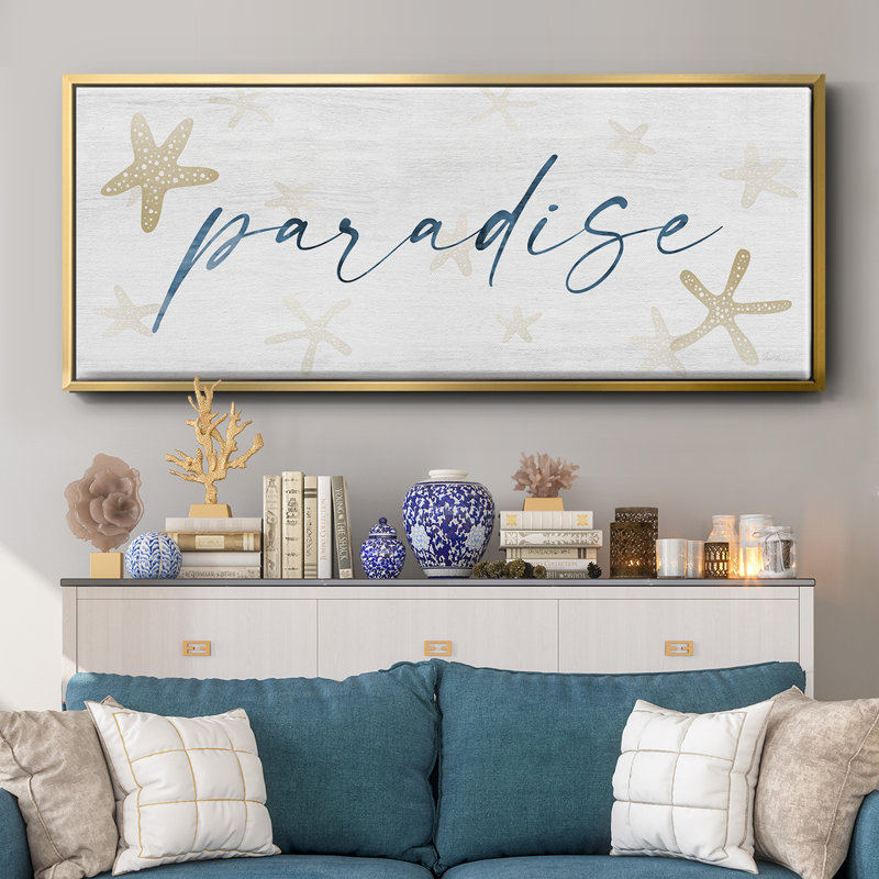 Paradise- Framed Canvas, 24" H x 60" W