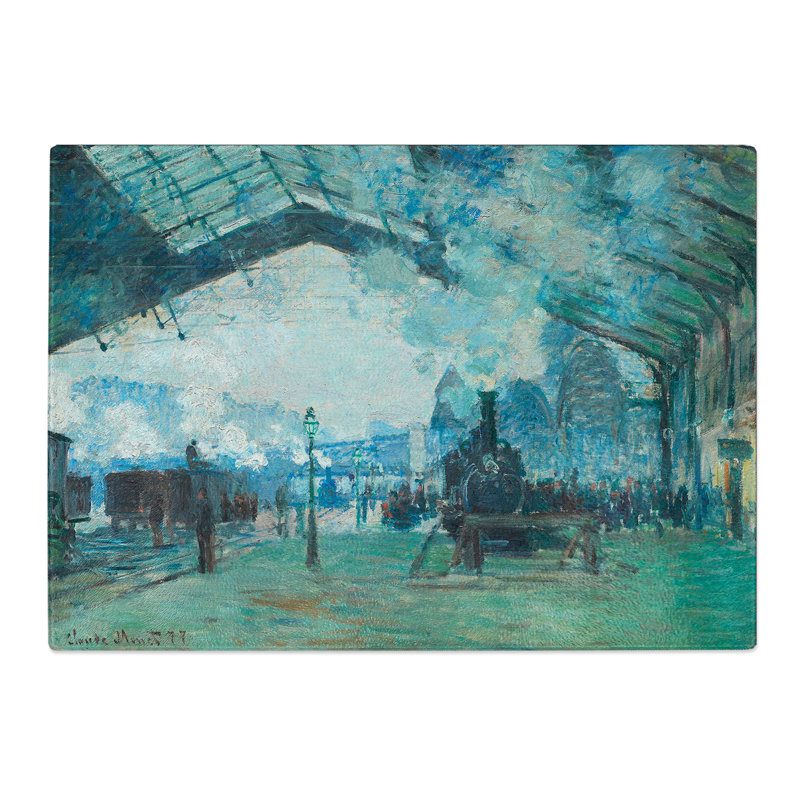 Normandy Train by Claude Monet Chopping Board, 0.4cm H x 20cm W x 28.5cm L