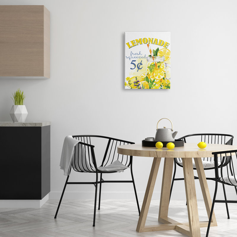 Pot de fruits frais pressé de limonade d'été, Toile tendue, H 16 po x l 20 po
