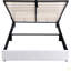 Grand lit plateforme tapissier avec système de rangement hydraulique-1695470895