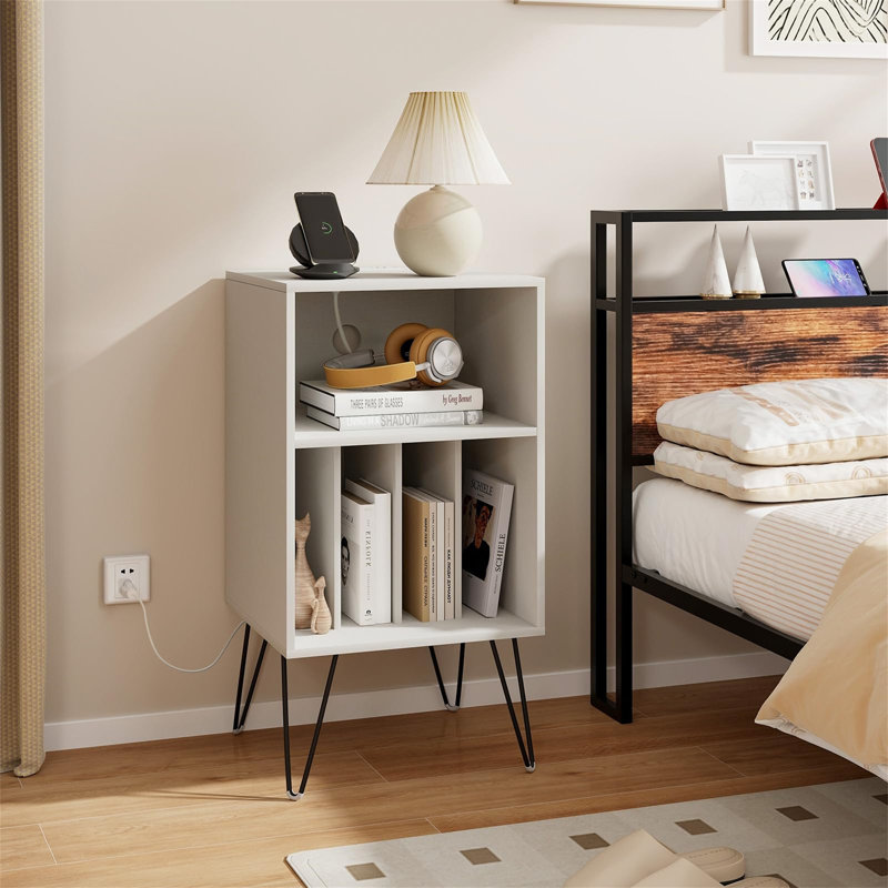 Bemadette 88cm H Media Shelves, White