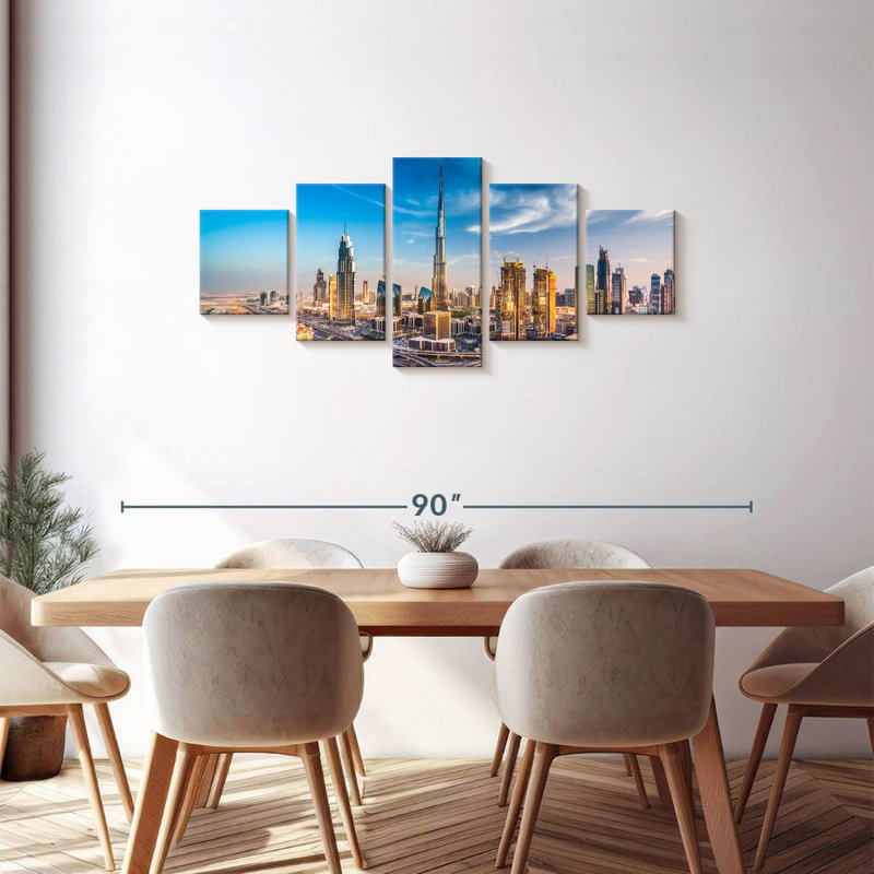 Dubai Busy Highway, 30" H x 68" W