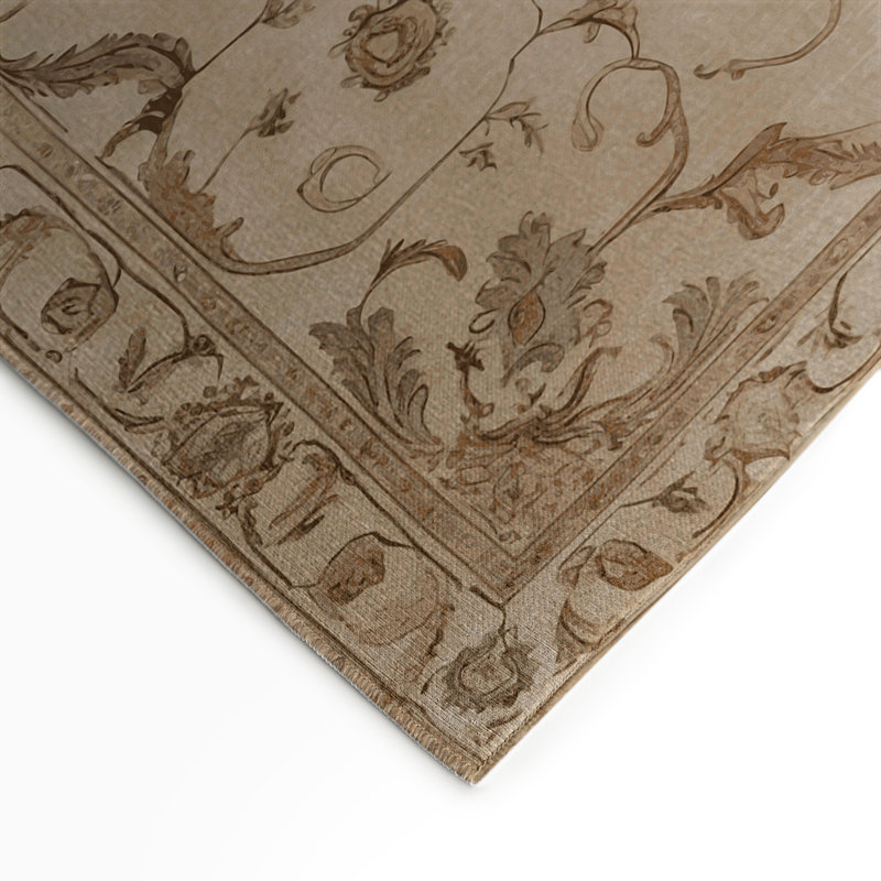 Tapis gris d'intérieur et d'extérieur Tabriz, Rectangle 5 pi x 7 pi