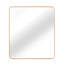 Miroir de salle de bain carré à cadre en métal doré 36 po x 36 po.