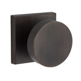 Contemporary Passage Door Knob with Contemporary Square Rose