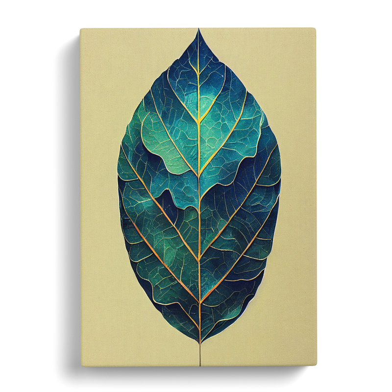Leaf Painted No.2 - Wrapped Canvas, 60cm H x 40cm W x 3cm D