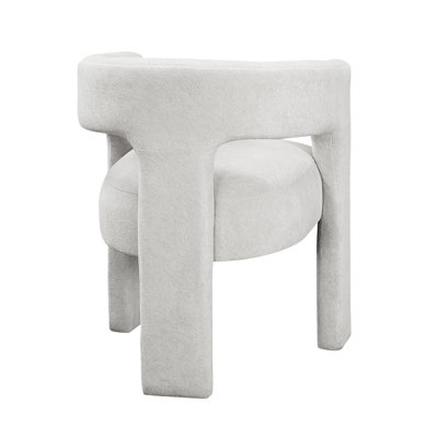 Luxury Of 2 Gray Soft Boucle Upholstered Side Chairs For Dining Room, And Comfort - Focused Comfortable