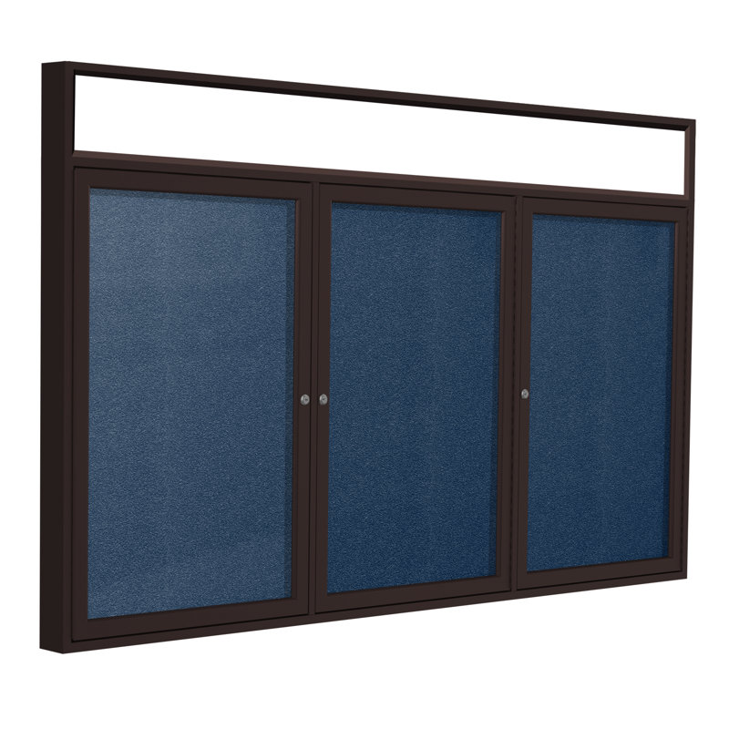 Plaque d’armoire fermée, Bronze, Bleu marine, H 4 pi x l 8 pi