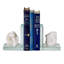 Ensemble de 2 serre-livres en cristal de quartz blanc