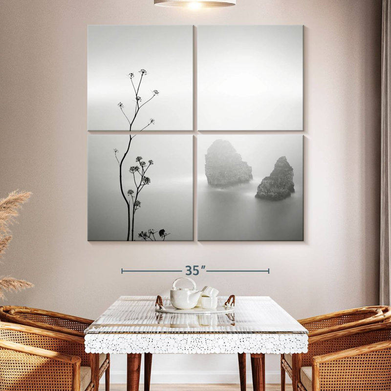 Silhouette de Kerrick et roches, H 18 po x l 18 po